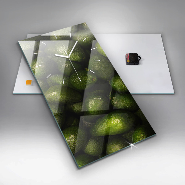Modern vertical wall clock Avocado