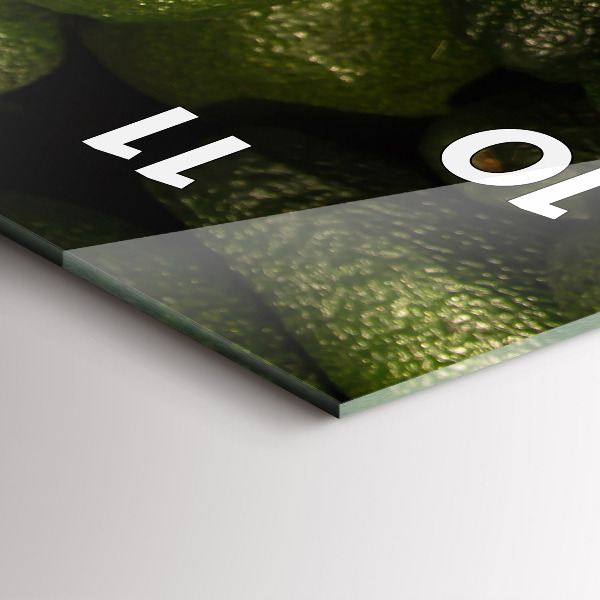 Modern vertical wall clock Avocado