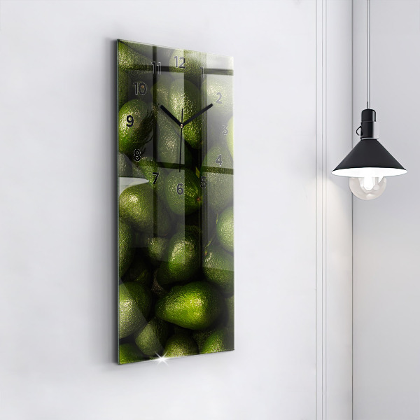 Modern vertical wall clock Avocado