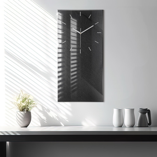 Modern vertical wall clock Dark rock