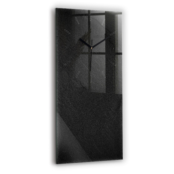 Modern vertical wall clock Dark rock