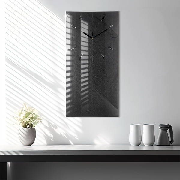 Modern vertical wall clock Dark rock