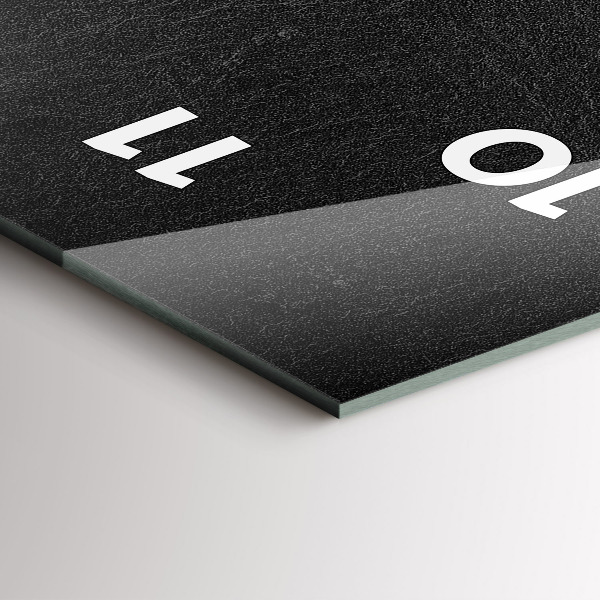 Modern vertical wall clock Dark rock