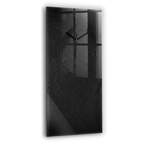Modern vertical wall clock Dark rock