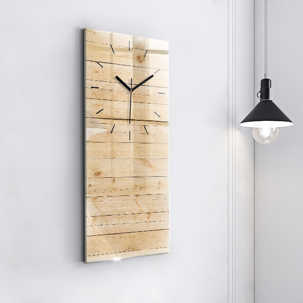 Modern vertical wall clock Wooden boards