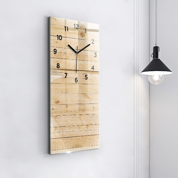 Modern vertical wall clock Wooden boards