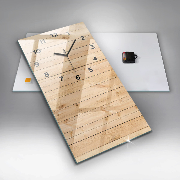 Modern vertical wall clock Wooden boards