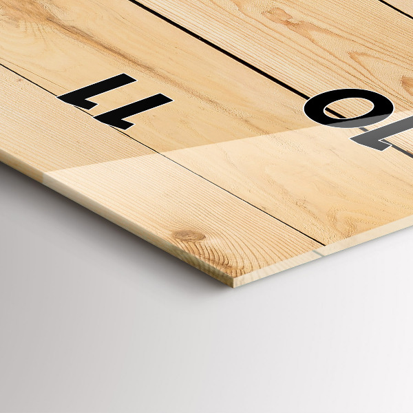 Modern vertical wall clock Wooden boards