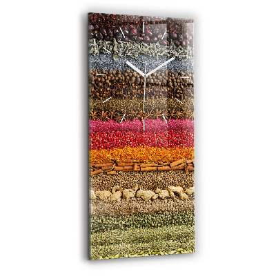 Modern vertical wall clock Rows of spices