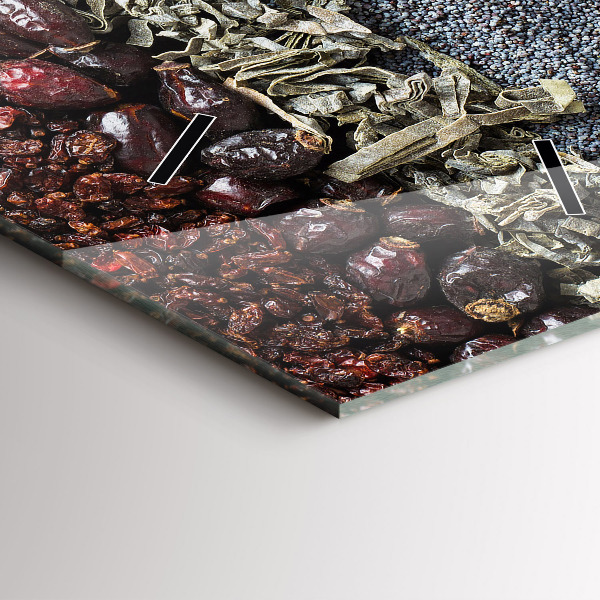 Modern vertical wall clock Rows of spices