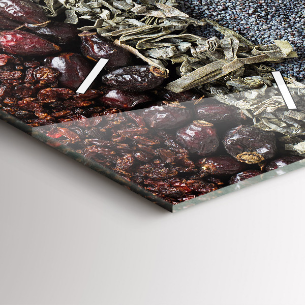 Modern vertical wall clock Rows of spices