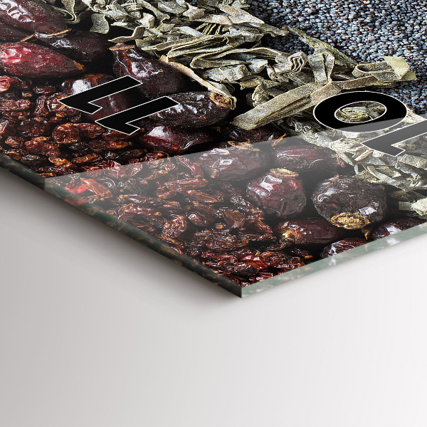 Modern vertical wall clock Rows of spices