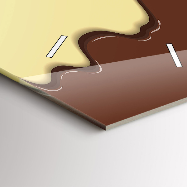 Modern vertical wall clock Waffle and ice cream