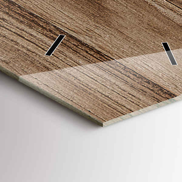 Modern vertical wall clock Dark wood