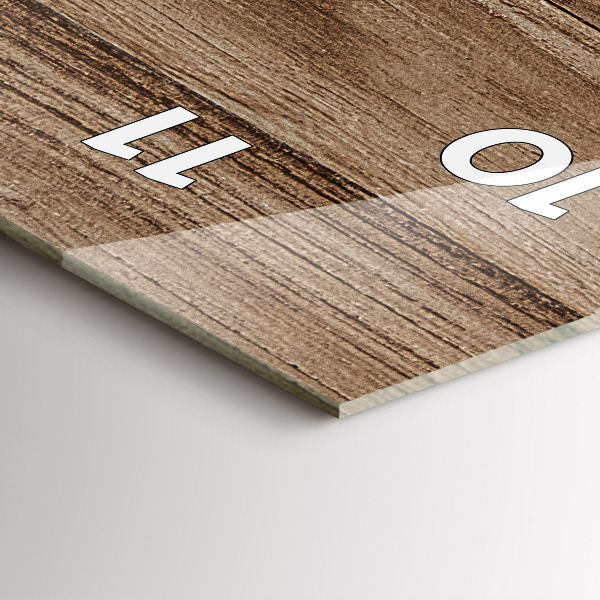 Modern vertical wall clock Dark wood