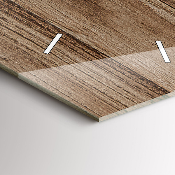 Modern vertical wall clock Dark wood