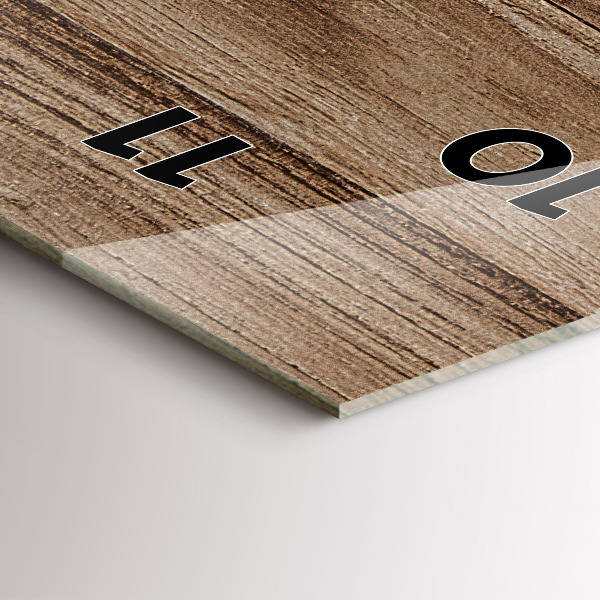 Modern vertical wall clock Dark wood