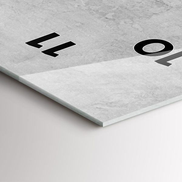 Modern vertical wall clock Stone wall