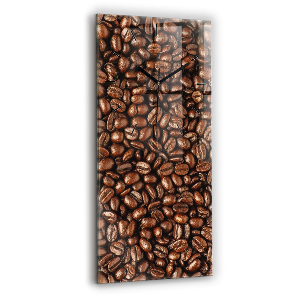 Modern vertical wall clock Coffee beans