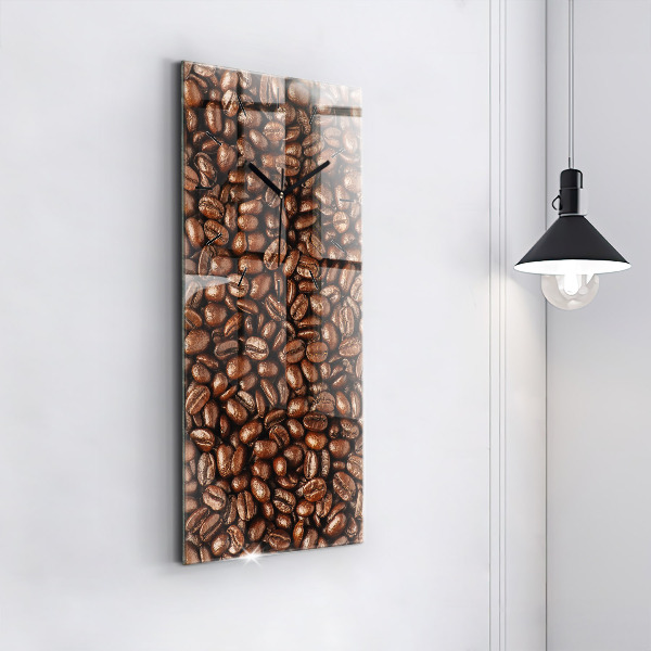 Modern vertical wall clock Coffee beans