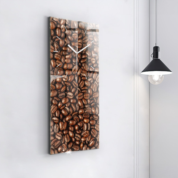 Modern vertical wall clock Coffee beans