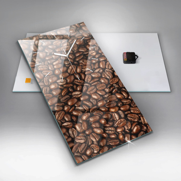 Modern vertical wall clock Coffee beans
