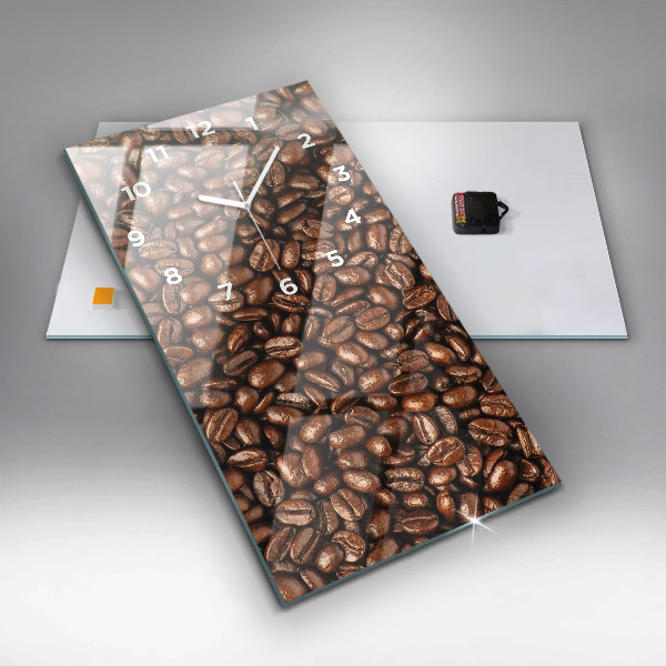 Modern vertical wall clock Coffee beans