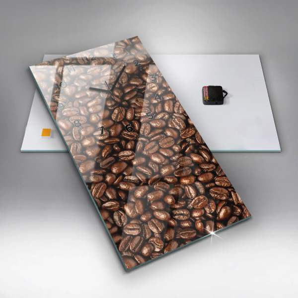 Modern vertical wall clock Coffee beans