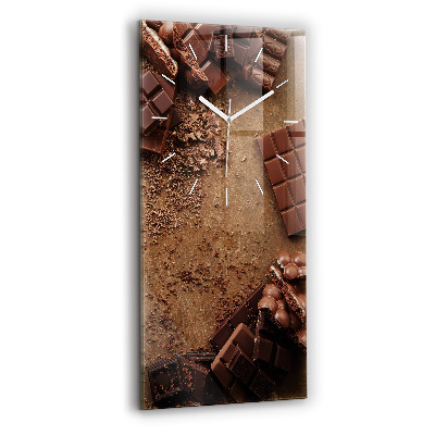 Modern vertical wall clock Chocolate bars