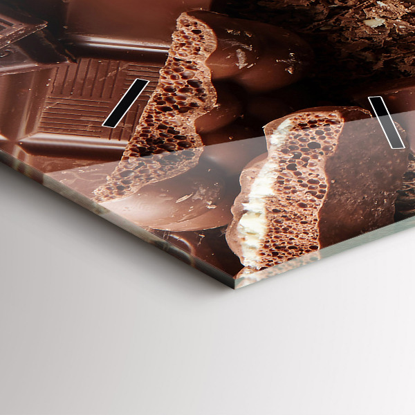 Modern vertical wall clock Chocolate bars