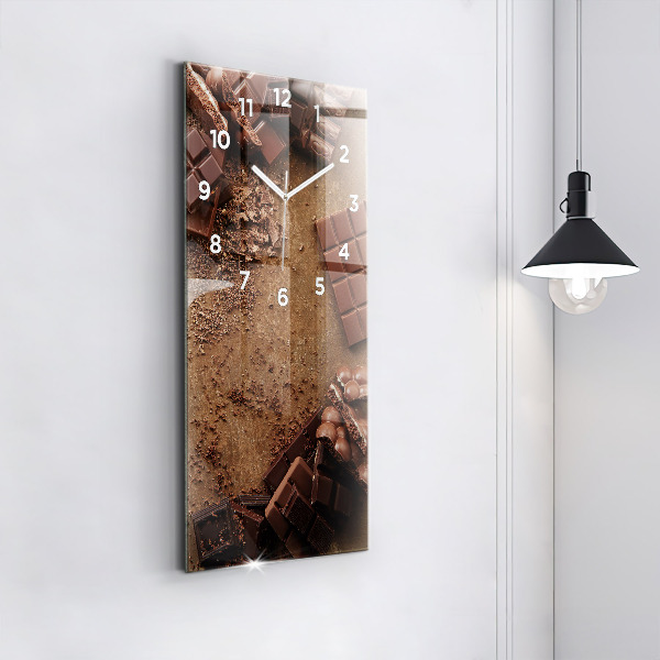 Modern vertical wall clock Chocolate bars