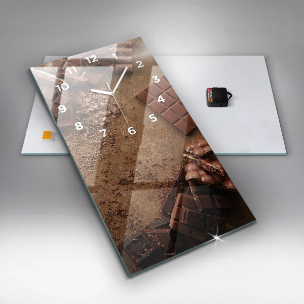 Modern vertical wall clock Chocolate bars