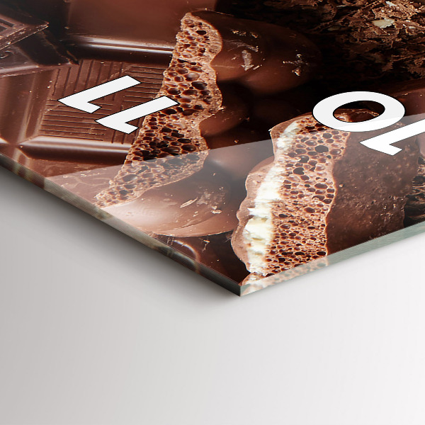 Modern vertical wall clock Chocolate bars