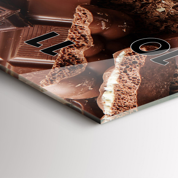 Modern vertical wall clock Chocolate bars