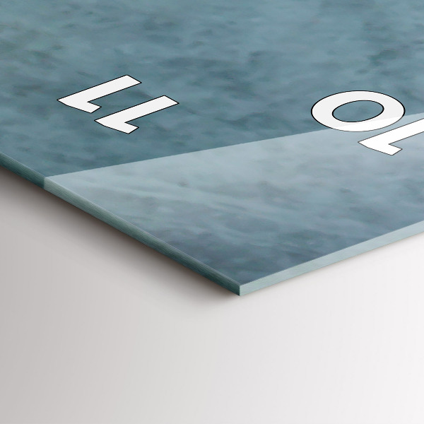 Modern vertical wall clock A cup of coffee