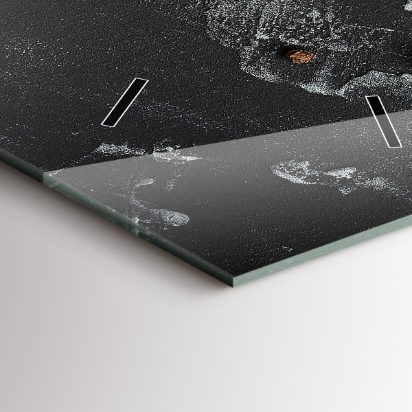 Modern vertical wall clock Spices on the counter