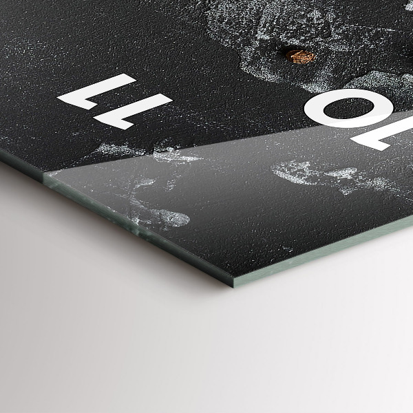 Modern vertical wall clock Spices on the counter