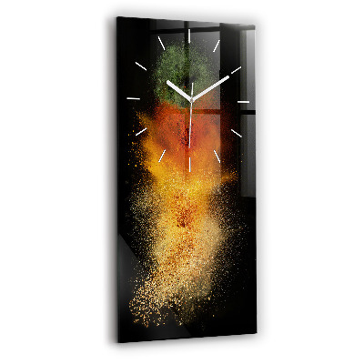 Modern vertical wall clock Spices scattered