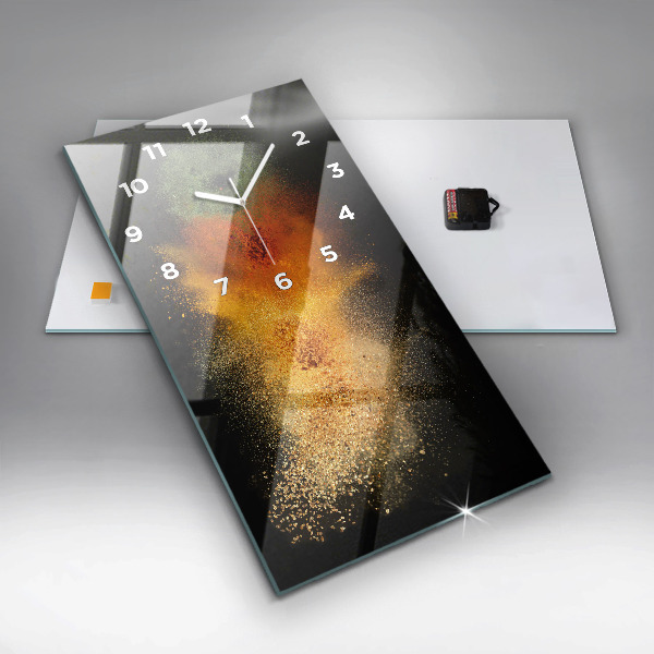 Modern vertical wall clock Spices scattered