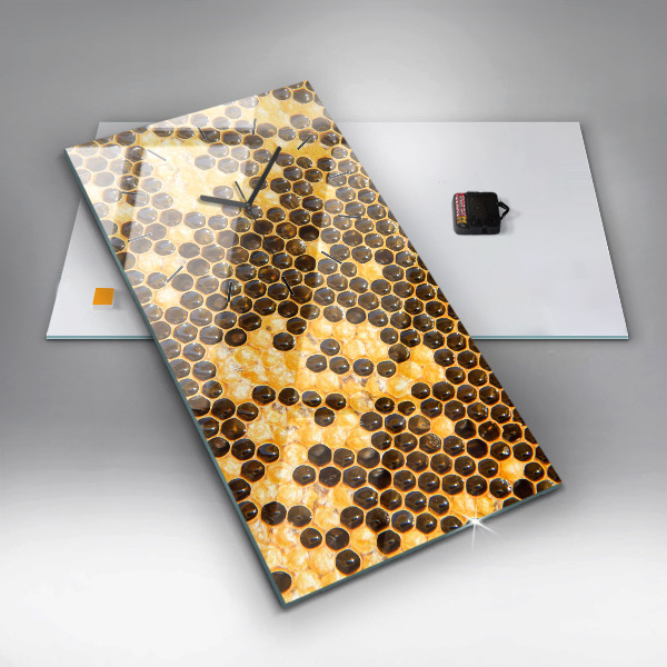 Modern vertical wall clock Honeycomb