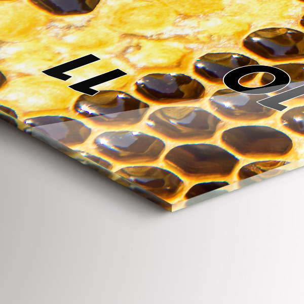 Modern vertical wall clock Honeycomb