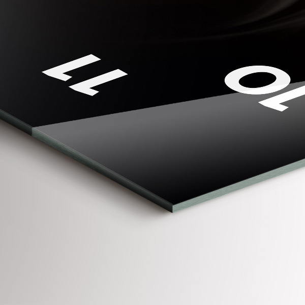 Modern vertical wall clock A cup of coffee