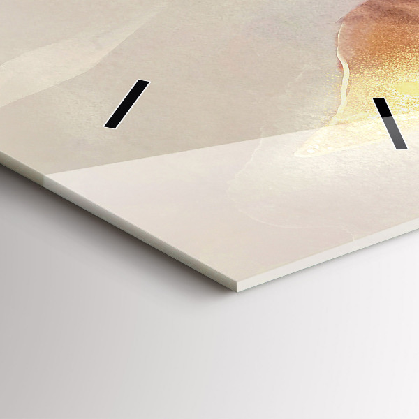 Modern vertical wall clock Abstract boho leaves