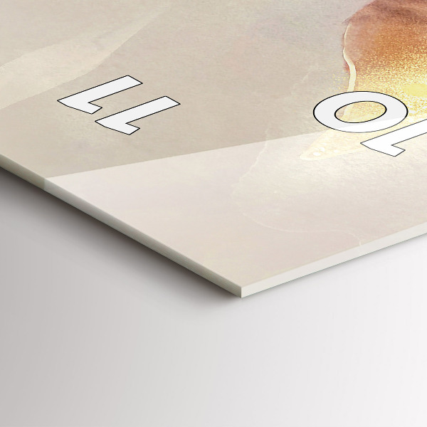 Modern vertical wall clock Abstract boho leaves