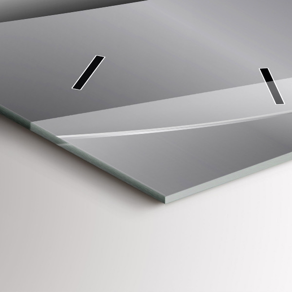 Modern vertical wall clock Silver abstraction