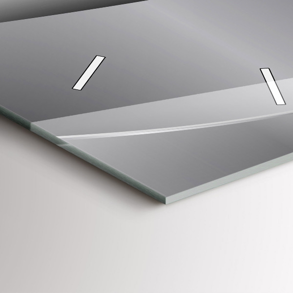 Modern vertical wall clock Silver abstraction