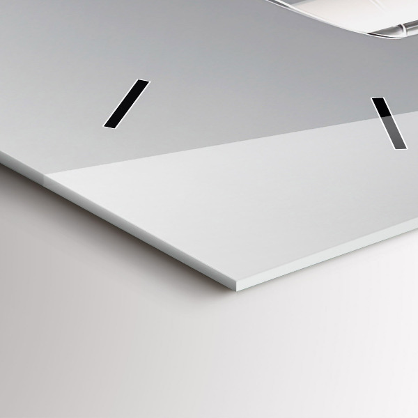 Modern vertical wall clock A glass of red wine