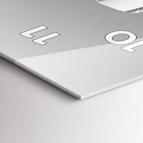 Modern vertical wall clock A glass of red wine