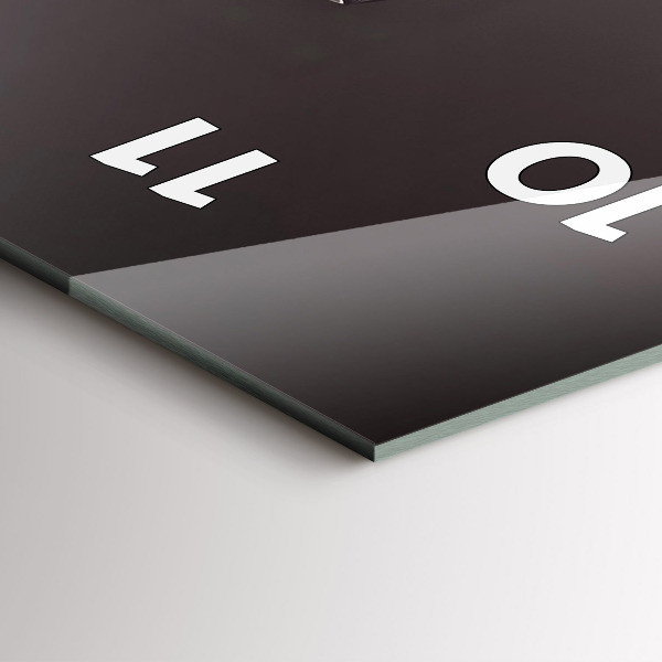 Modern vertical wall clock A glass of red wine