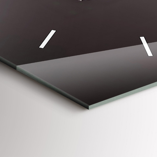 Modern vertical wall clock A glass of red wine